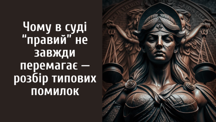 Чому в суді “правий” не завжди перемагає — розбір типових помилок