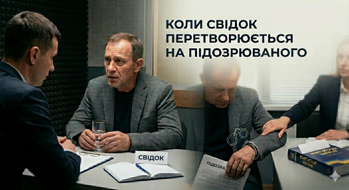 Коли свідок стає підозрюваним: реальні ризики та як їх уникнути